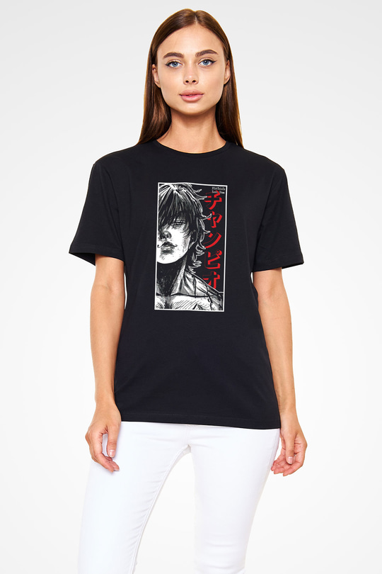 Baki The Grappler Baskılı Unisex Siyah Tişört - Tshirt