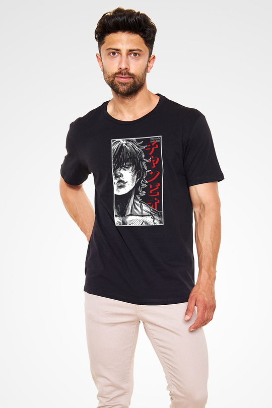 Baki The Grappler Baskılı Unisex Siyah Tişört - Tshirt