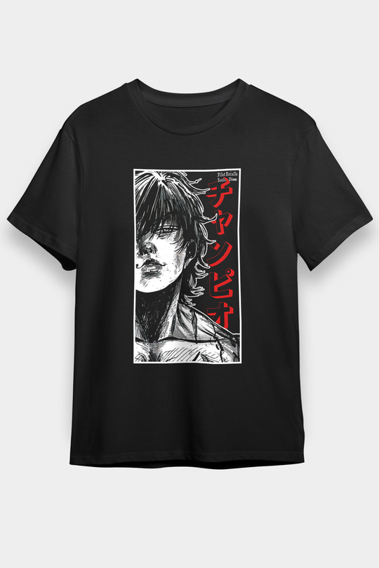 Baki The Grappler Baskılı Unisex Siyah Tişört - Tshirt
