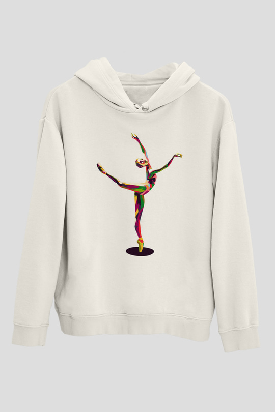 Bale Beyaz Unisex Hoodie