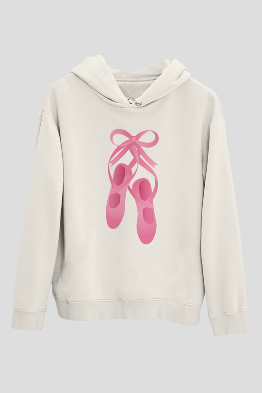 Bale Beyaz Unisex Kapşonlu Sweatshirt