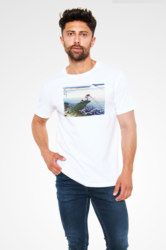 Balıkçı Beyaz Unisex Tişört T-Shirt - TişörtFabrikası