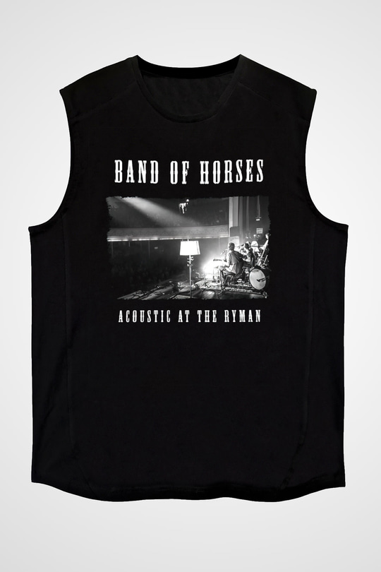 Band of Horses Siyah Unisex Kolsuz Tişört