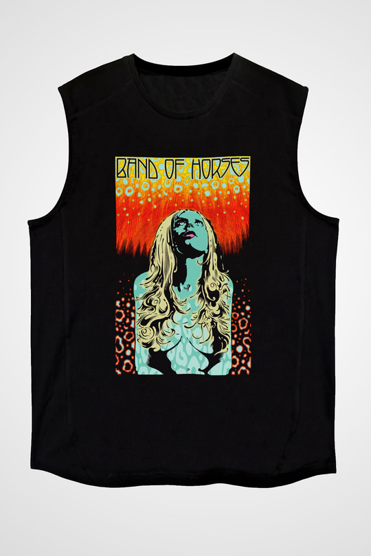 Band of Horses Siyah Unisex Kolsuz Tişört