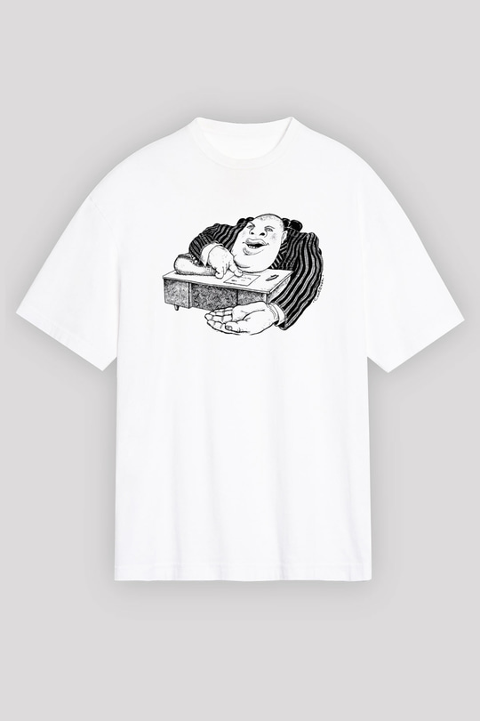 Bankacı Beyaz Oversize Tişört Oversize T-shirt - TişörtFabrikası