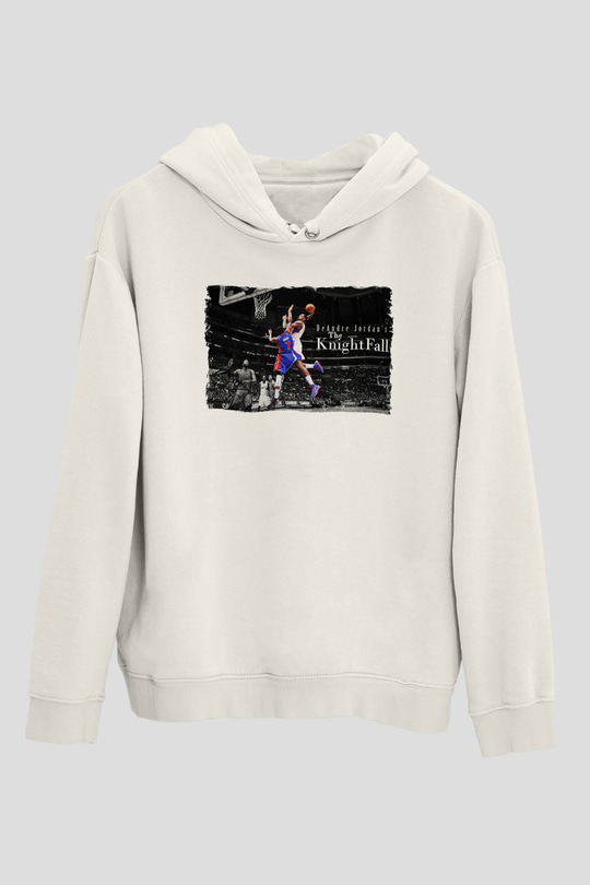 Basketbol Beyaz Unisex Kapüşonlu Sweatshirt