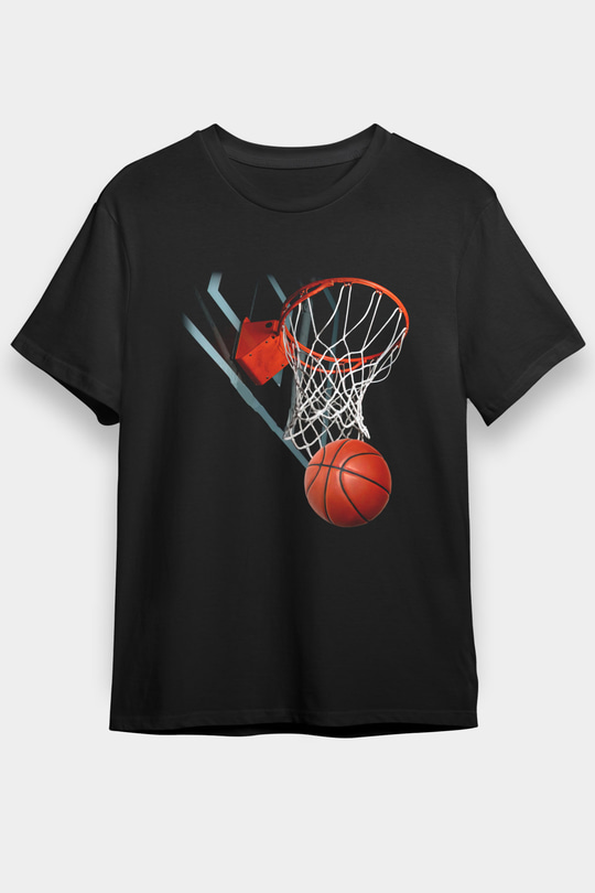 Basketbol Siyah Unisex Tişört T-Shirt - TişörtFabrikası