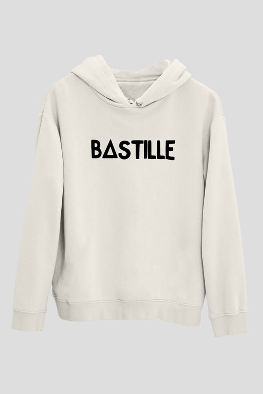 Bastille Beyaz Unisex Kapşonlu Sweatshirt