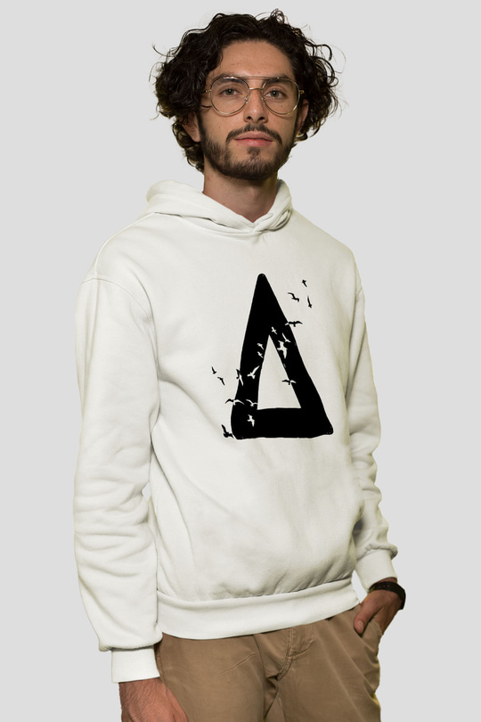 Bastille Beyaz Unisex Kapşonlu Sweatshirt