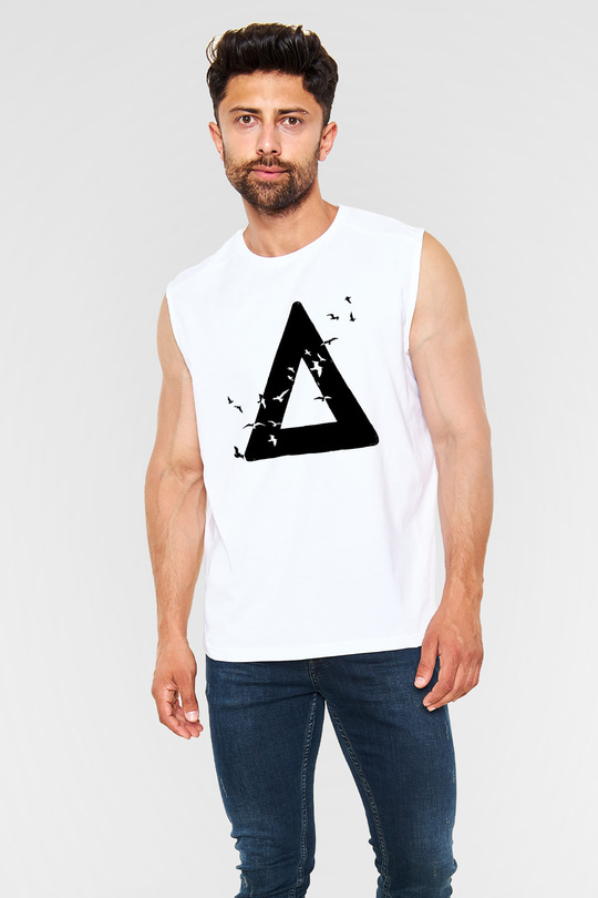 Bastille Beyaz Unisex Kolsuz Tişört