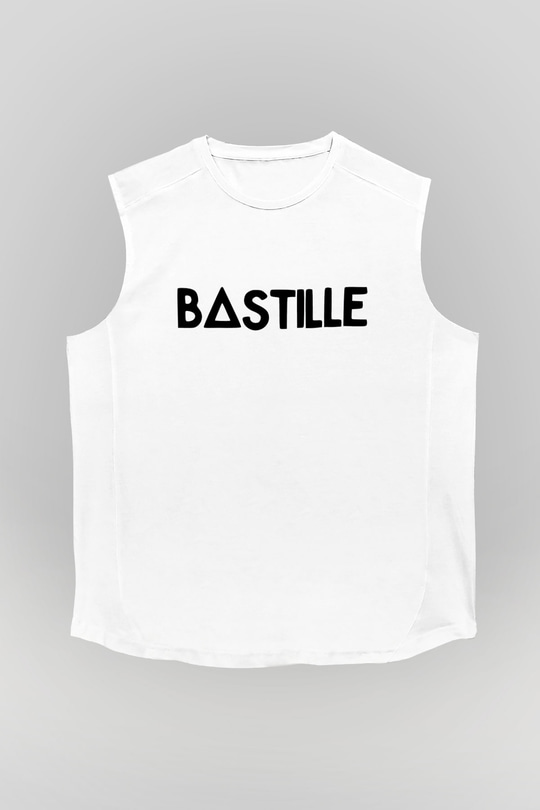 Bastille Beyaz Unisex Kolsuz Tişört