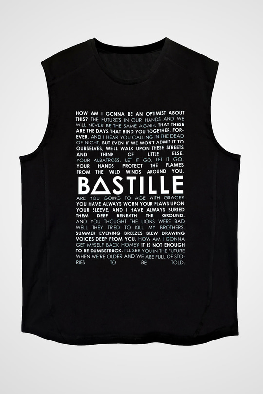Bastille Siyah Unisex Kolsuz Tişört