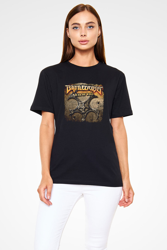 Battlecross Baskılı Unisex Siyah Tişört
