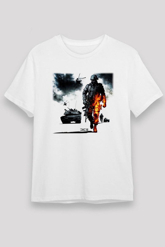 Battlefield Beyaz Unisex Tişört T-Shirt