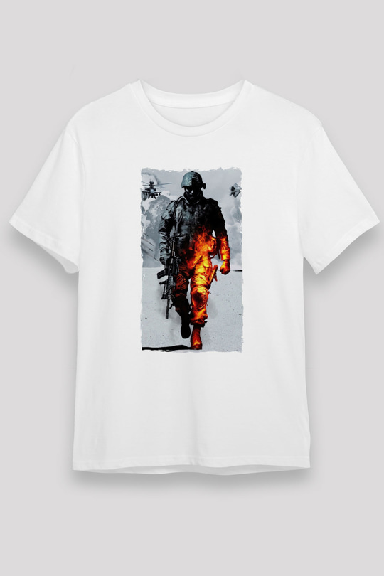 Battlefield Beyaz Unisex Tişört T-Shirt