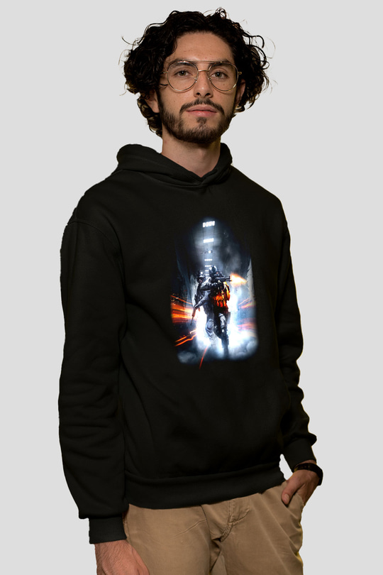 Battlefield Siyah Unisex Hoodie