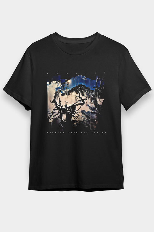 Bauhaus Baskılı Unisex Siyah Tişört