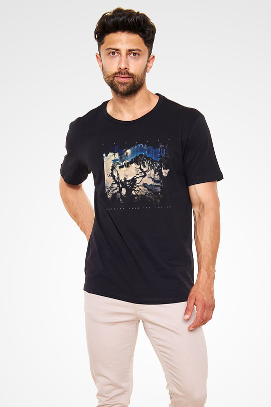 Bauhaus Baskılı Unisex Siyah Tişört