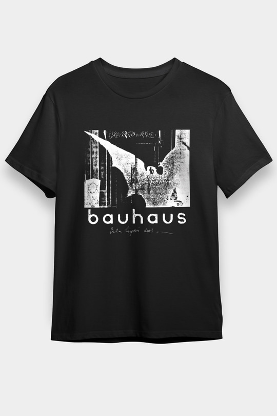 Bauhaus Baskılı Unisex Siyah Tişört