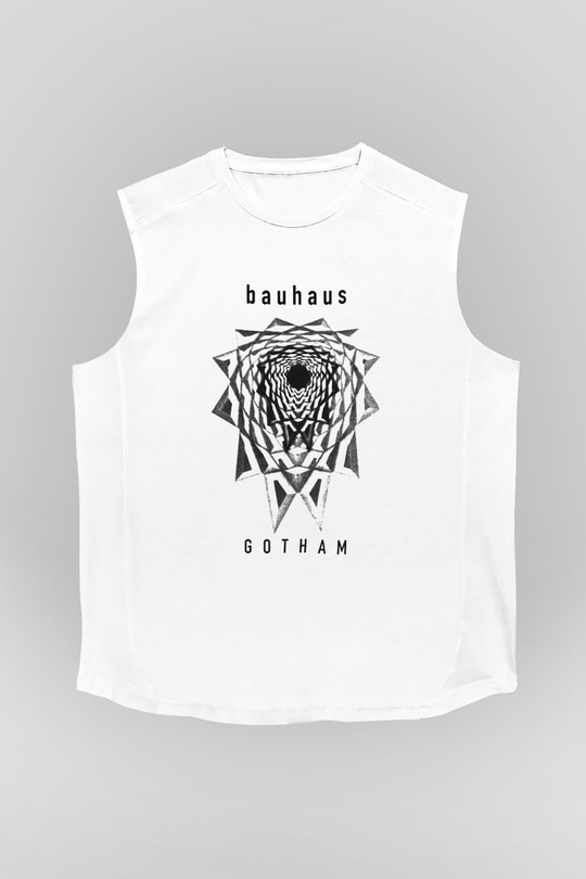 Bauhaus Beyaz Unisex Kolsuz Tişört