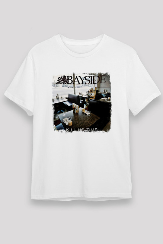 Bayside Baskılı Unisex Beyaz Tişört