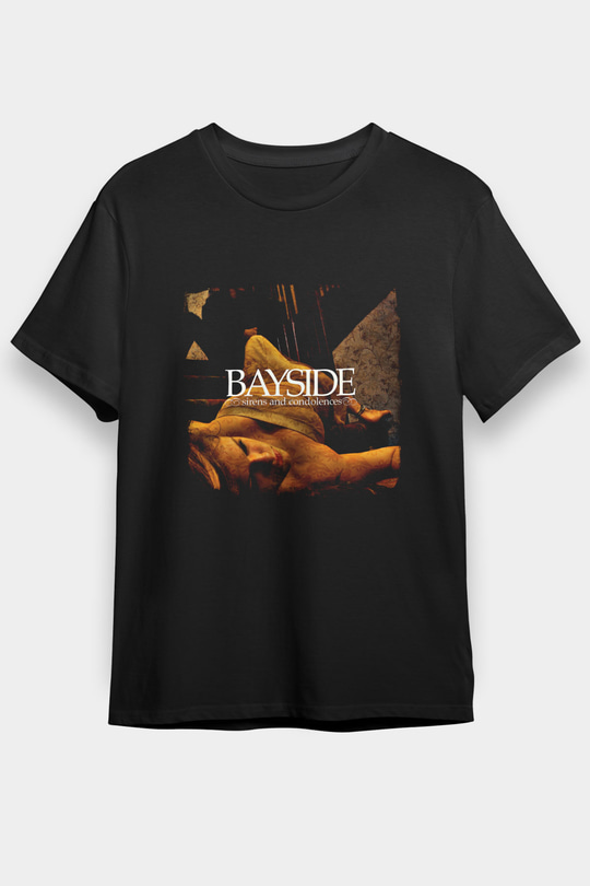 Bayside Baskılı Unisex Siyah Tişört