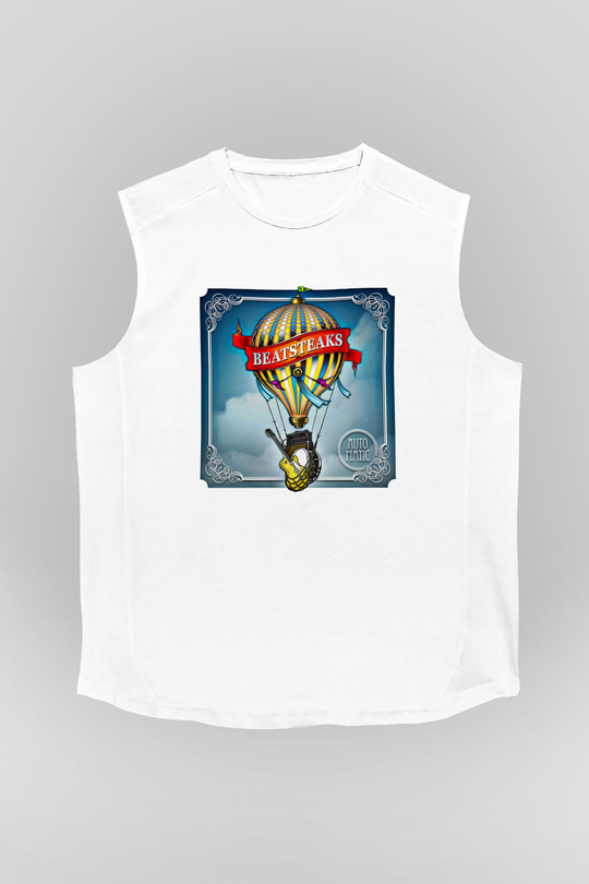 Beatsteaks Baskılı Unisex Beyaz Kolsuz Tişört