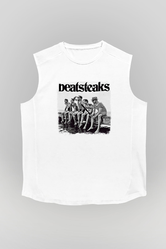 Beatsteaks Baskılı Unisex Beyaz Kolsuz Tişört
