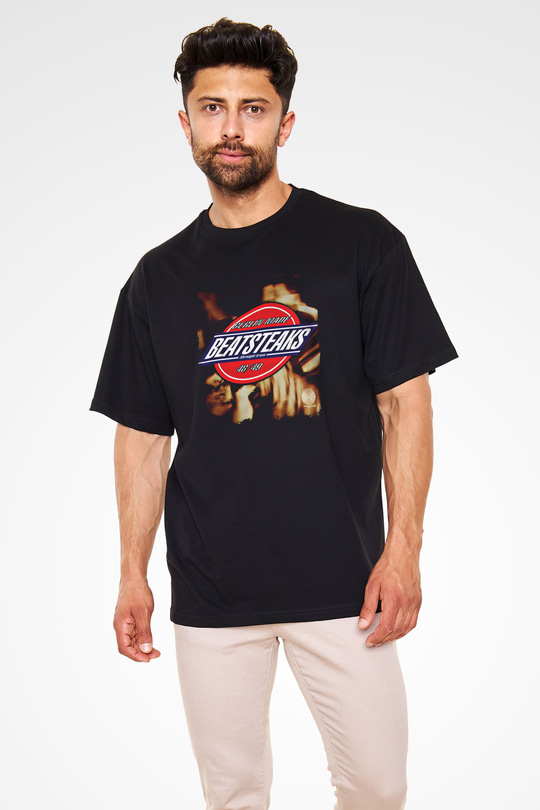 Beatsteaks Baskılı Unisex Siyah Oversize Tişört