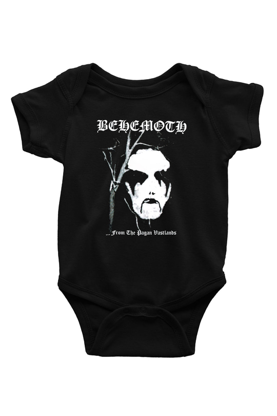 Behemoth Baskılı Siyah Bebek Body - Zıbın