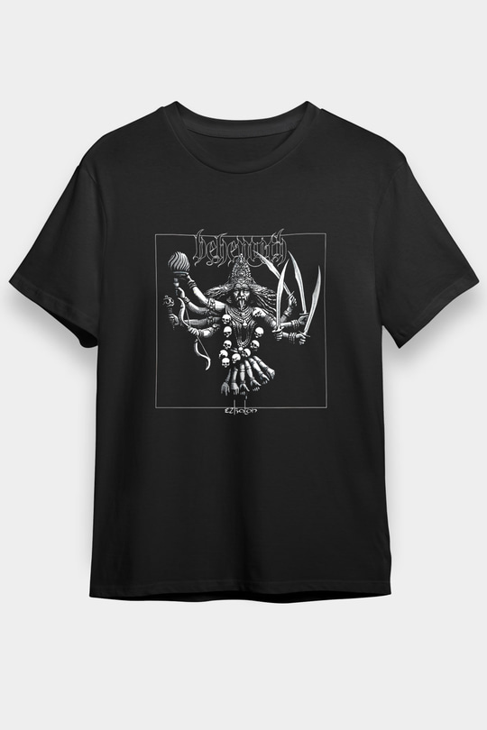 Behemoth Baskılı Unisex Siyah Tişört