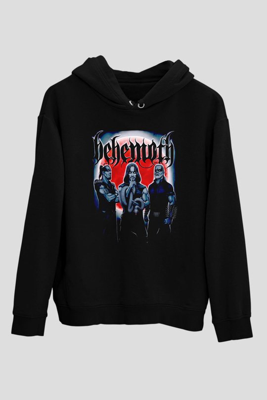 Behemoth Siyah Unisex Kapüşonlu Sweatshirt