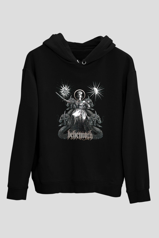 Behemoth Siyah Unisex Kapüşonlu Sweatshirt