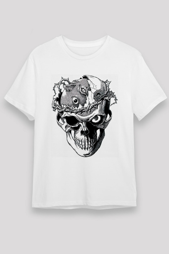 Beherit Baskılı Unisex Beyaz Tişört - Tshirt