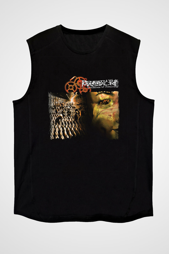 Beneath the Massacre Baskılı Unisex Siyah Kolsuz Tişört
