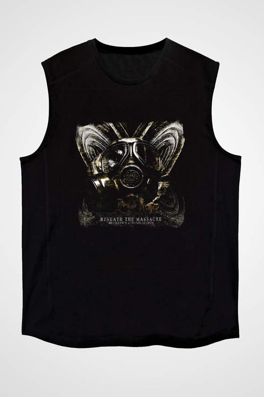 Beneath the Massacre Baskılı Unisex Siyah Kolsuz Tişört