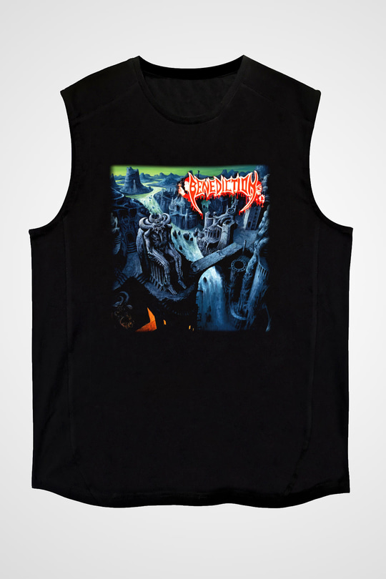 Benediction Siyah Unisex Kolsuz Tişört
