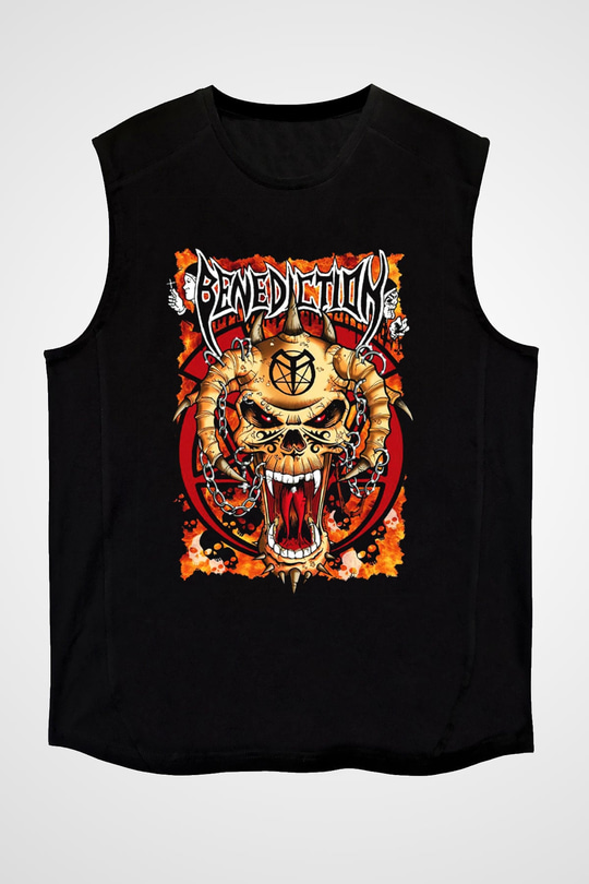 Benediction Siyah Unisex Kolsuz Tişört