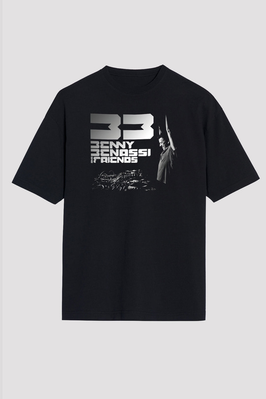 Benny Benassi Siyah Oversize Tişört Oversize T-shirt - TişörtFabrikası