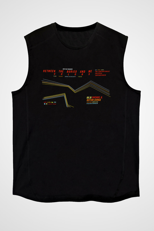 Between The Buried And Me Baskılı Unisex Siyah Kolsuz Tişört - Tshirt
