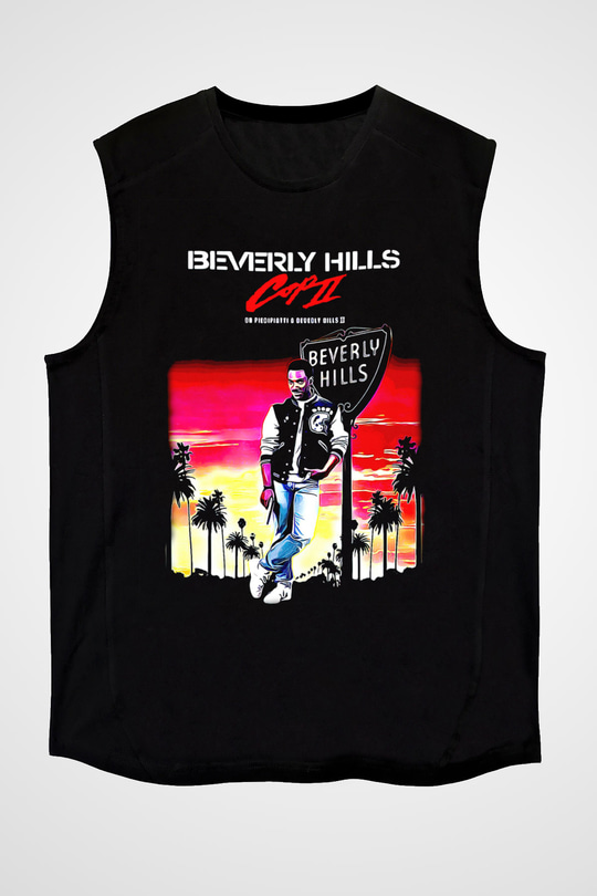 Beverly Hills Cop Siyah Unisex  Kolsuz Tişört