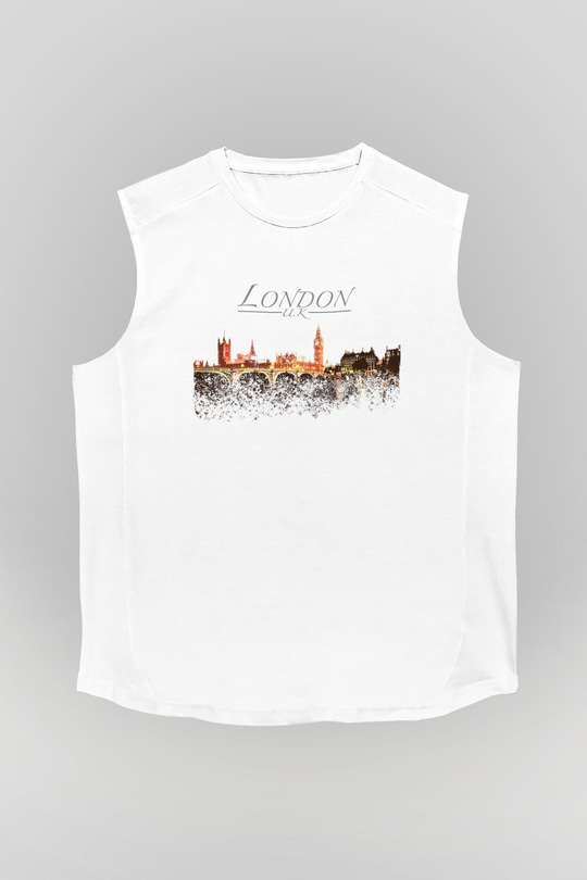 Big Ben Beyaz Unisex Kolsuz Tişört