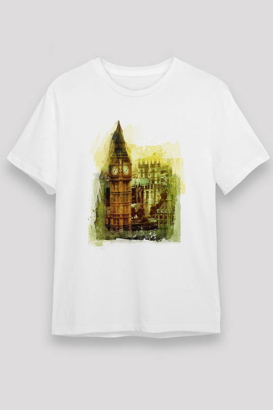 Big Ben Beyaz Unisex Tişört T-Shirt - TişörtFabrikası