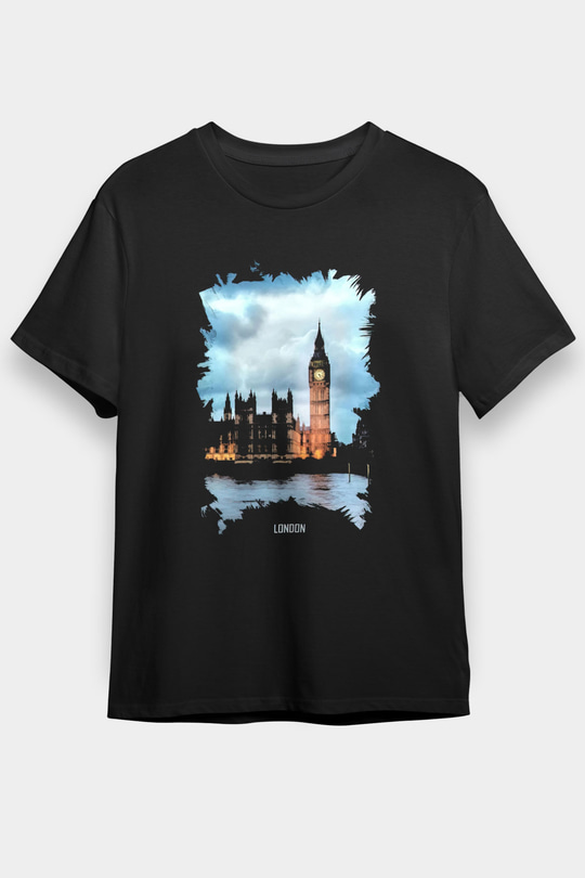 Big Ben Siyah Unisex Tişört T-Shirt - TişörtFabrikası