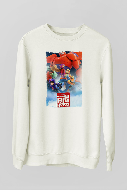 Big Hero Beyaz Unisex Sweatshirt
