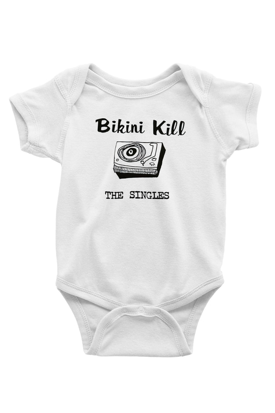 Bikini Kill Baskılı Beyaz Unisex Bebek Body - Zıbın