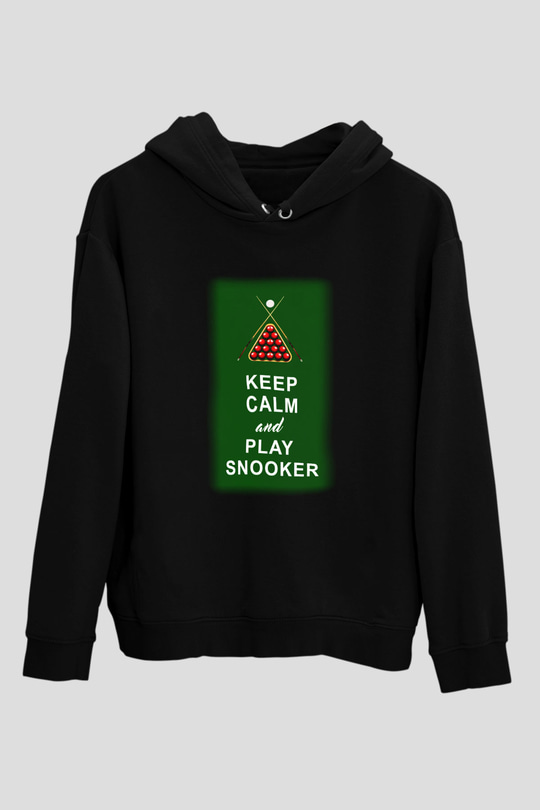 Bilardo Siyah Unisex Hoodie