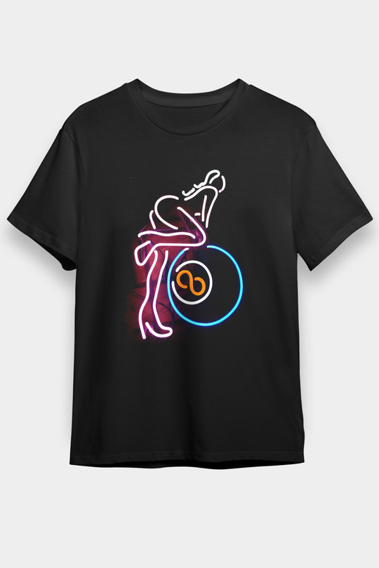 Bilardo Siyah Unisex Tişört T-Shirt - TişörtFabrikası