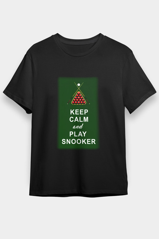 Bilardo Siyah Unisex Tişört T-Shirt - TişörtFabrikası