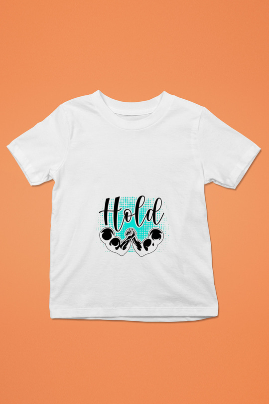 Bilek Güreşi Baskılı Unisex Beyaz Çocuk Tişört - Tshirt